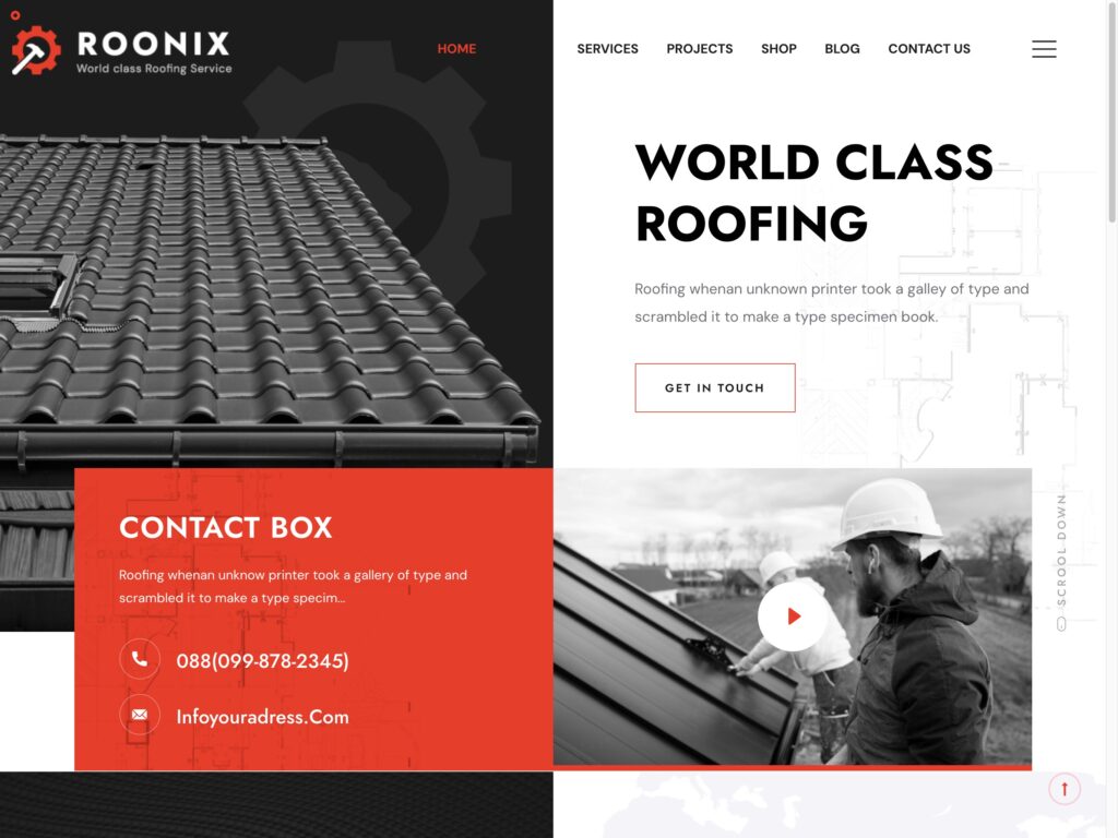 Roofing Services Web Template - Durable Site Design Demo